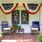 Patriotic Wreath Sash for Front Door, 56" Red White Stripe Star Satin Ribbon Garland for 4th of July, Memorial Day & DIY Wreath Bow Decorations